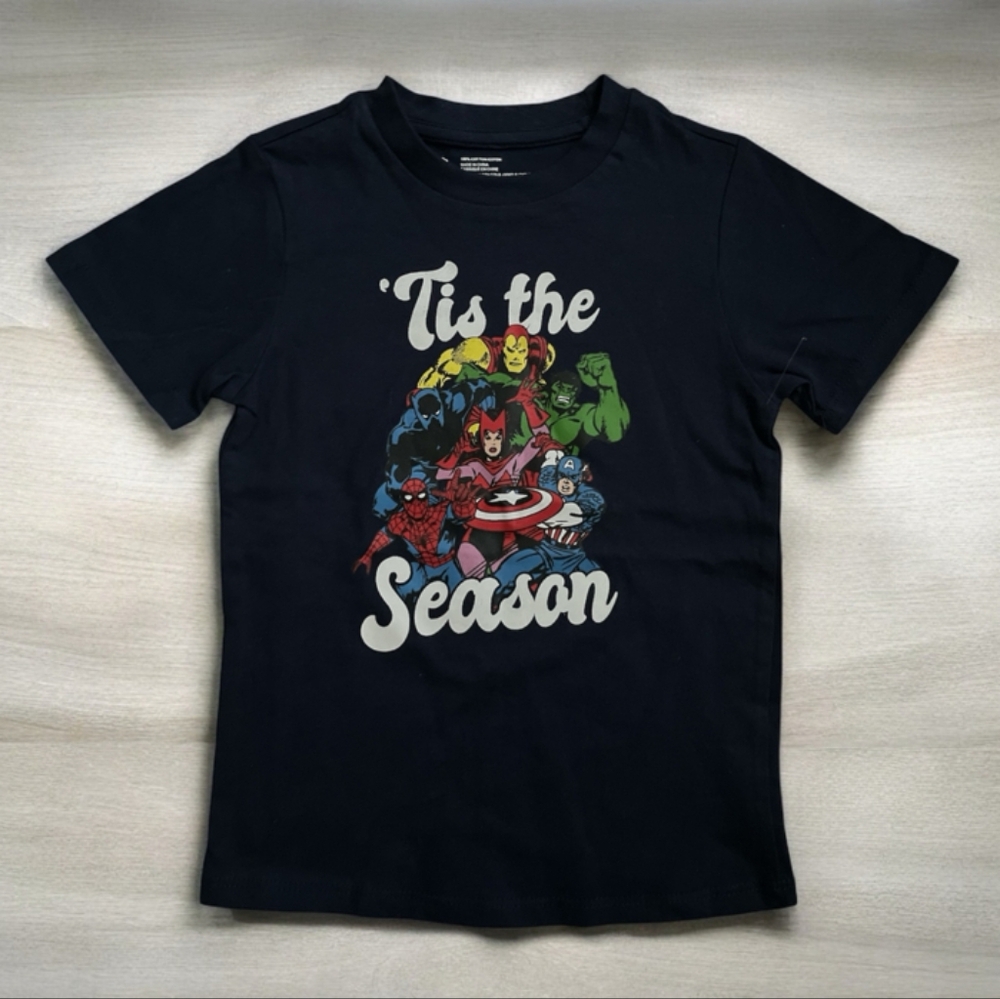 🥳 3/$15 KIDS CLEARANCE❣️NWOT Tucker + Tate Marvel Holiday Graphic T-shirt Sz 3